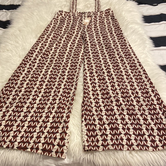 Gimmicks by Buckle wide leg patterned suspender pants size XL BNWT - Picture 12 of 16